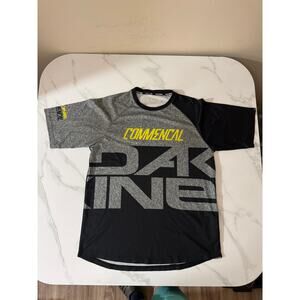 Dakine Commencal MTB Jersey Men's Large Grey/Black w/ Lens Cleaner